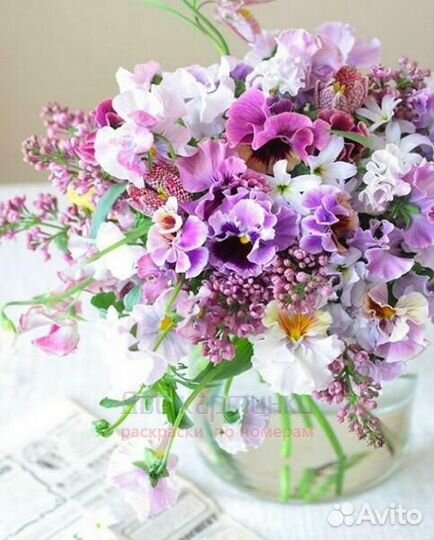 Картина по номерам 40x50 Сиреневый букет неимоверн