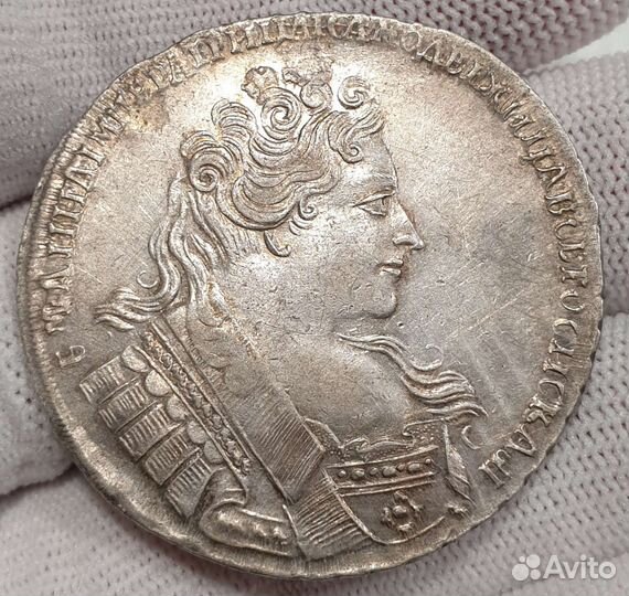 1 Рубль 1732 года. Анна Иоанновна Оригинал Серебро