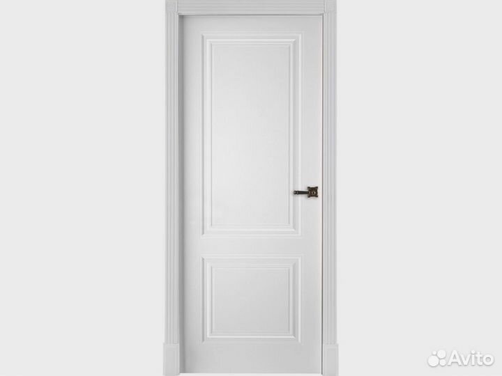 Межкомнатная дверь эмаль Богемия белая глухая