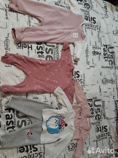 Детские вещи пакетомна девочку 3-6 месяцев