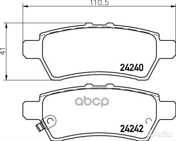 Колодки тормозные дисковые зад NP2028 nissh