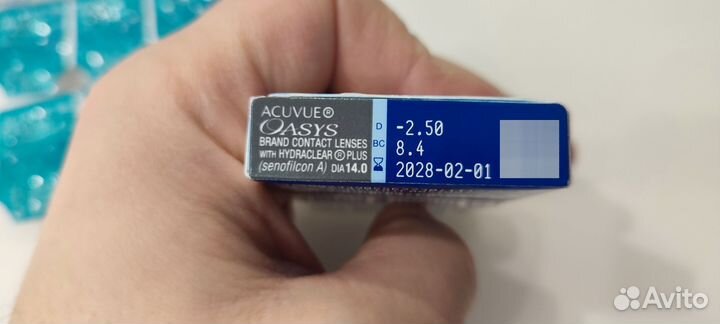 Линзы контактные acuvue oasys двухнедельные -2.5