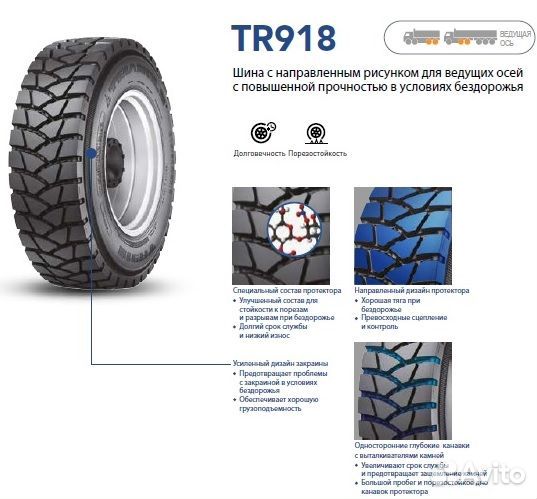 Шина 315/80 R22.5 Triangle TR 918