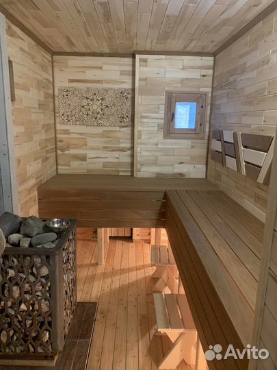 Парение в русской бане с бассейном