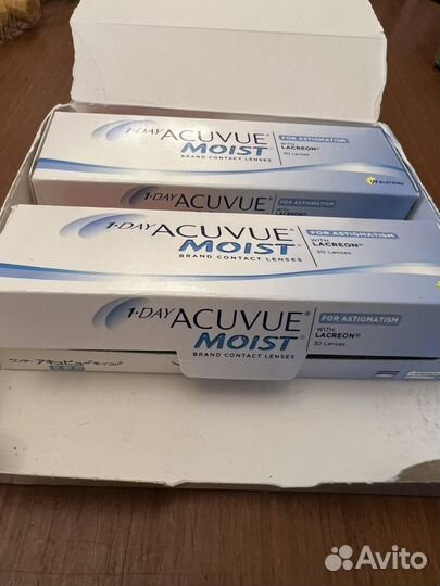 Линзы однодневные acuvue moist -4,75