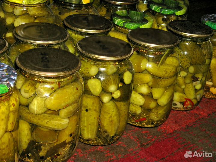 Огурцы, грибы, салаты, капуста