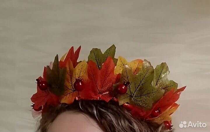 Веночек (ободок) из листьев на голову