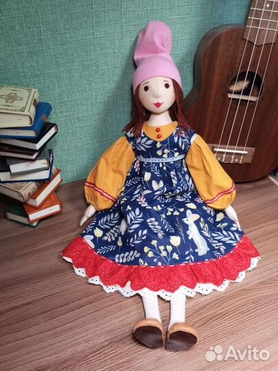 Текстильная интерьерная кукла ручной работы