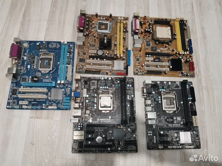 Материнские платы на запчасти и прочее