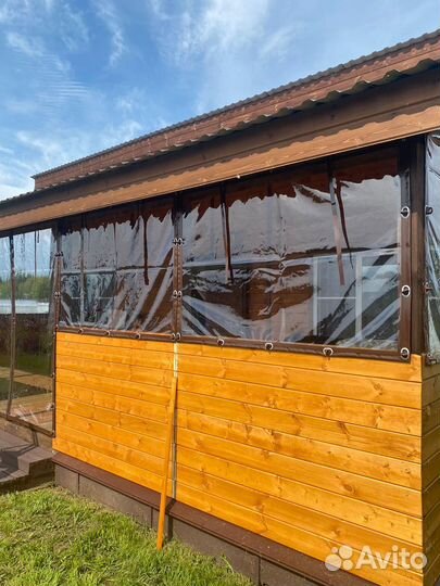 Гибкие окна на беседку