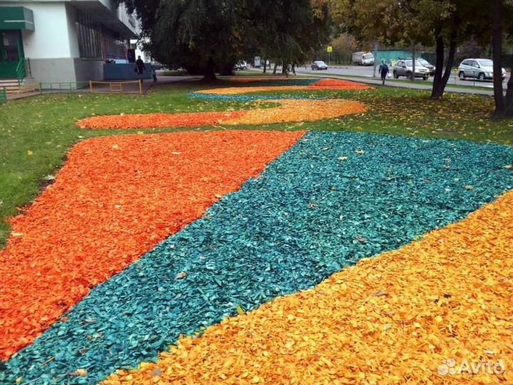 Щепа цветная от производителя, желтая