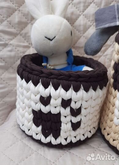 Корзина для игрушек ручной работы