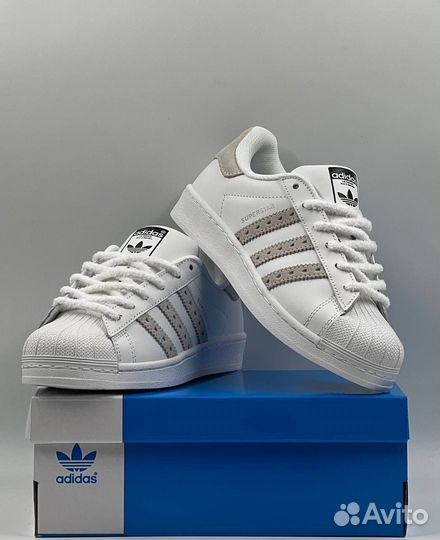 Кеды Adidas Superstar White Beige