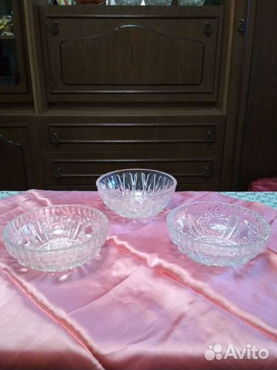 Ваза хрустальная СССР бокалы, рюмки