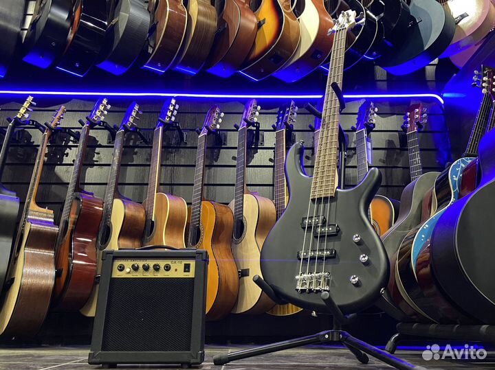 Бас Гитара Cort PJ-OPB Action Series + Комбик 10вт