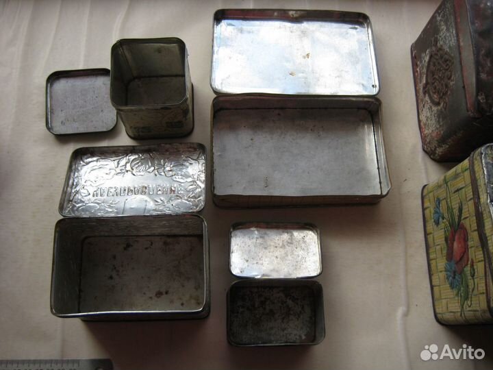 Жестяные коробочки из-под чая СССР