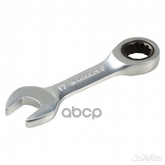 Ключ комбинированный трещоточный короткий 17мм PRO