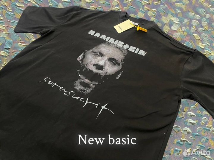 Футболка Vetements rammstein черная редкая