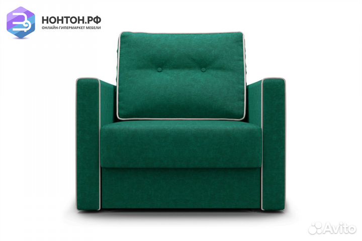 Кресло еврокнижка Леон изумрудное