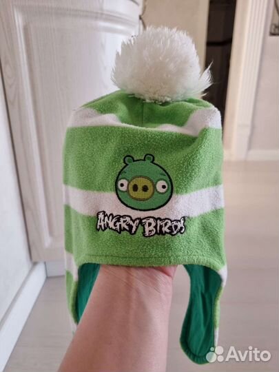 Шапки-шлем Angry birds,вязаная, бейсболка новая 5л