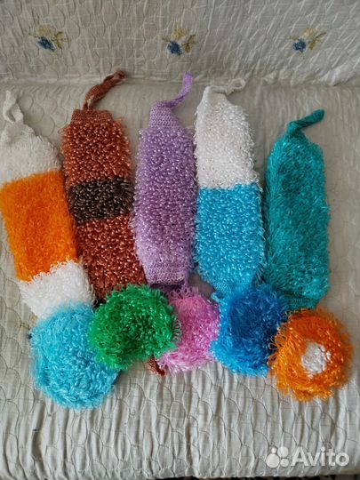 Мочалки ручной вязки