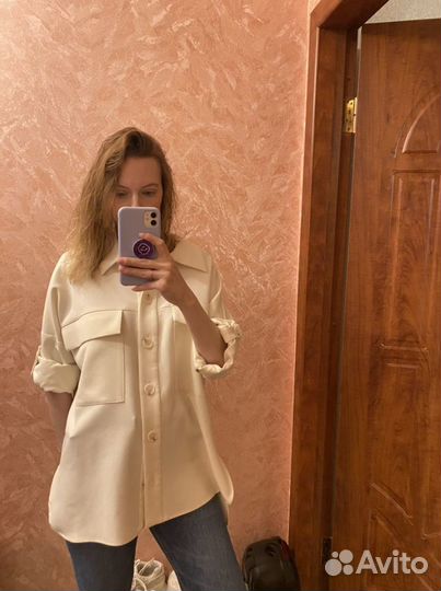 Рубашка zara xs(oversize)