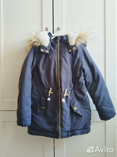 Утеплённая парка для девочки 122 H&M