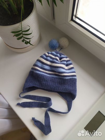 Зимняя шапка для мальчика 46 48