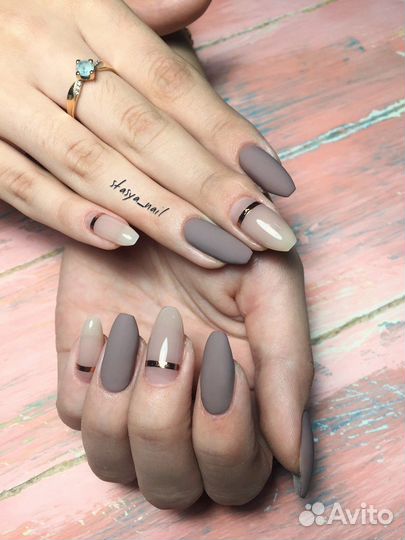 Маникюр наращивание укрепление гель-лак