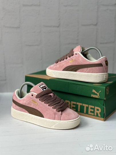 Кроссовки Puma Suede XL Pink & Brown Дутыши