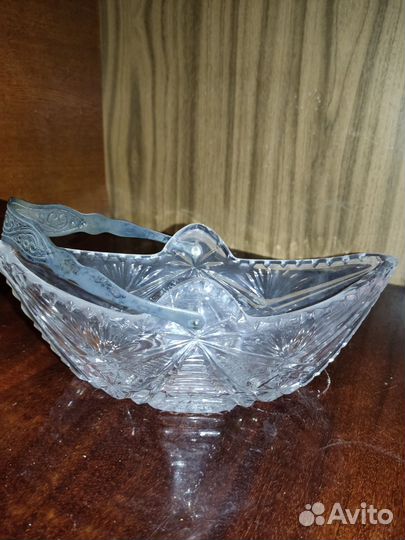Ваза конфетница СССР хрусталь
