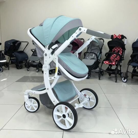 Коляска 2 в 1. - нежная- новая