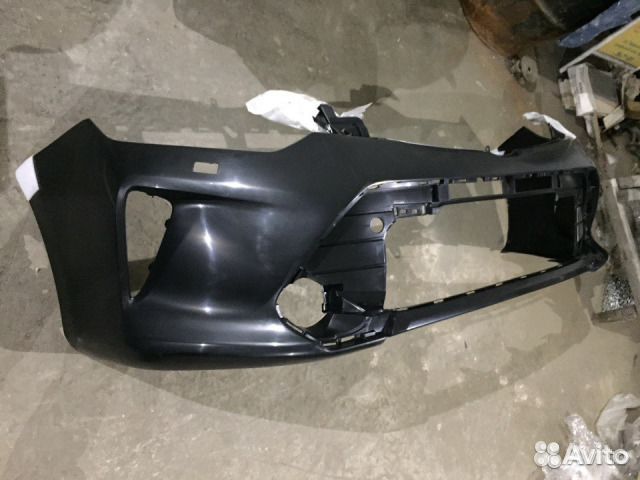 Бампер передний toyota camry 14- под омыватели