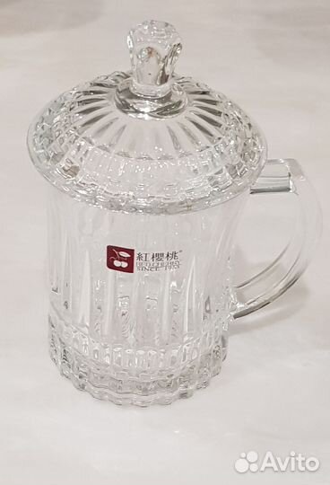 Заварочный стакан с крышкой red cherry