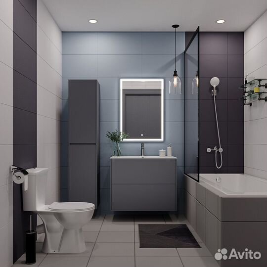 Плитка облицовочная Lavelly Monocromo Blue 600x300x9 мм (10 шт.1,8 кв.м)