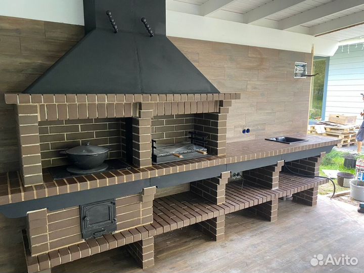 Печь барбекю \ Мангал из кирпича