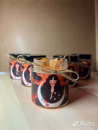 Свечи с отдушкой апельсина