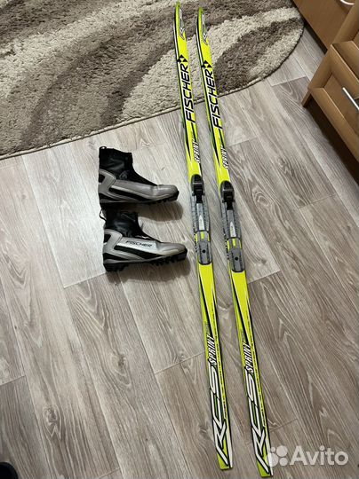 Беговые лыжи Fischer + ботинки