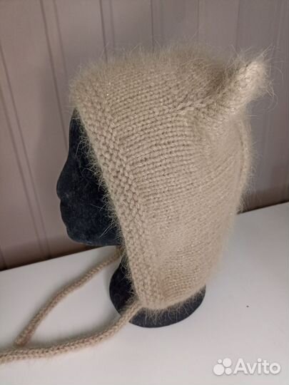 Шапка-чепчик из пуха норки