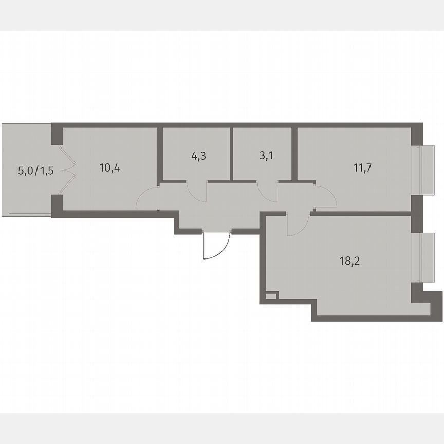 2-к. квартира, 56,6 м², 8/8 эт.