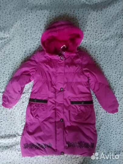 Зимний пуховик пальто для девочки 140-150