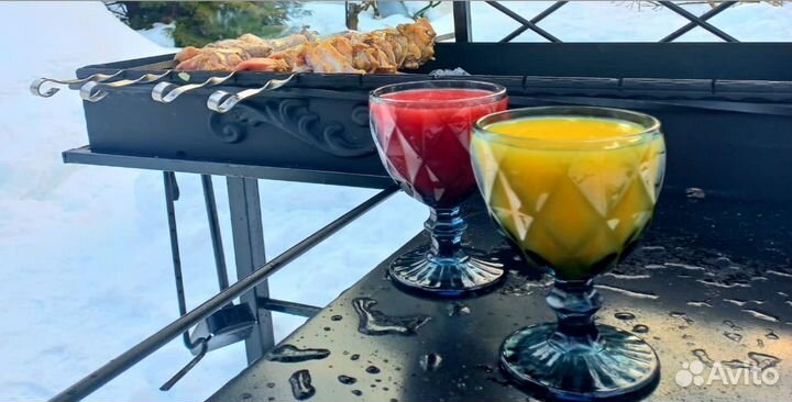 Мангал кованый с крышей Лофт 1-1