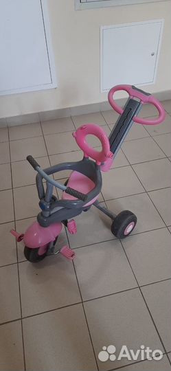 Трехколесный велосипед SMART trike с ручкой