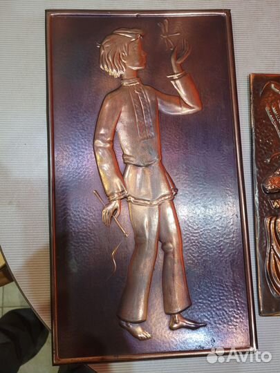 Картина чеканка медь