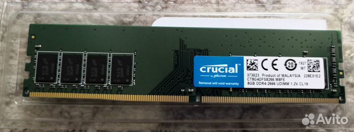 Модуль памяти crucial DDR4 - 8гб