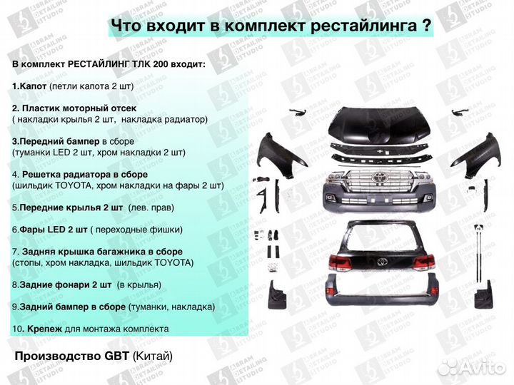 Рестайлинг кузова land cruiser 200 2008-2021 г.в