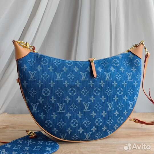 Большая сумка Louis Vuitton half-moon Из Джинсы