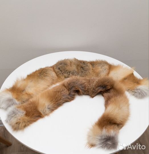 Меховой воротник шарф лиса опушка