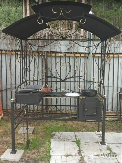 Мангал с печью