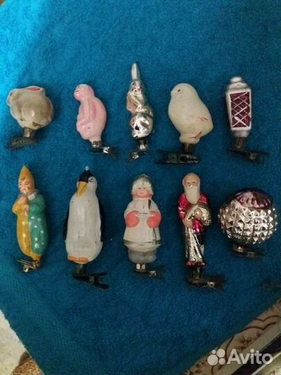 Елочные игрушки на прищепке